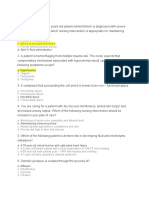 Fluid and Electrolytes Quiz