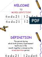 The Mixed Dentition Pedodontics