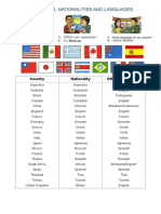 Countries and Nationalities