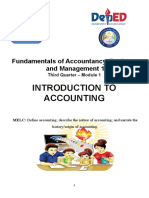 Introduction To Accounting: Fundamentals of Accountancy, Business and Management 1