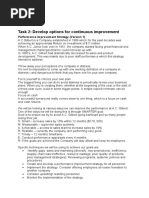 Task 2: Develop Options For Continuous Improvement: BSBMGT608 6