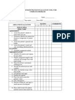 Return Demonstration Evaluation Tool For: Complete Bedbath