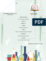 Práctica I Química Inorganica II