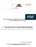 Manuel de L'Agent Recenseur: Recensement General de La Population Et de L'Habitation de 2006