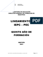 Lineamientos - 5° - Año de Formación - 2021