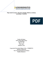 Mapa Mental Conceptos Educación, Pedagogía, Didáctica, Enseñanza, Aprendizaje y Evaluación