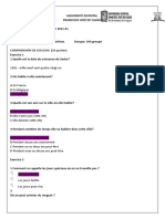 Examen Segunda Lengua Francés I 2021 Respuestas