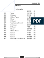 Hasselblad Zeiss Lenses Service Manual