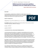 17 La Responsabilidad Penal de Las Personas Jurídicas. Conclusiones y Enseñanzas Del Caso Odebrecht en El Perú