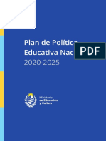 Plan de Política Educativa Nacional 2020-2025