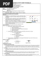 Learning Activity Sheet For Epas 10: Renee Bel B. Ignacio, Margie B. Matias, Sharon R. Tagacay