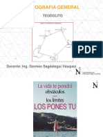 Teodolito, Puesta en Estación, Angulos Horizontales y Verticales, Métodos de Trabajo DT