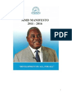 Movement For Multi-Party Democracy Manifesto 2011-2016