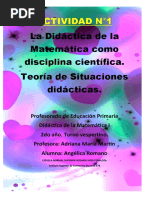 Didáctica de Matemáticas Aportes y Reflexiones Y CONCEPTOS BASICOS DE LA TEORIA DE SITUACIONES DIDACTICAS