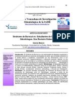 Sindrome de Burnout en Estudiantes de Odontologia y Odontologos