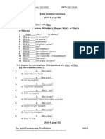 Extra Grammar Exercises (Unit 4, Page 29) : Top Notch Fundamentals, Third Edition