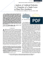 Closed-Form Analysis of Artificial Dielectric Layers-Part I: Properties of A Single Layer Under Plane-Wave Incidence