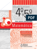 Para Seguir Aprendiendo 4 y 5 Matematica D