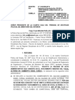 Molina Colcabamba - Fiscalizacion 4ta. Sala Tribunal de Disciplina.....