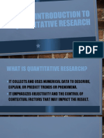 Introduction To Quantitative Research