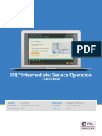 Itil Intermediate: Service Operation: Lesson Plan