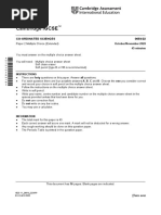 Cambridge IGCSE: Co-Ordinated Sciences 0654/22