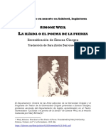 Simone Weil o El Poema de La Fuerza.