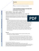 Using Acceptance and Commitment Therapy To Increase SelfCompassion. A Randomized Controlled Trial