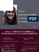 T7 Creencias Sobre La Inteligencia y El Conocimiento