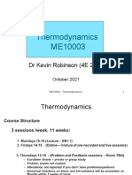 Thermodynamics ME10003: DR Kevin Robinson (4E 2.25)