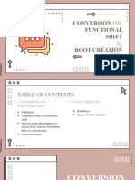 Conversion Functional Shift Root Creation: English Linguistics