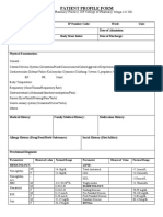 Patient Profile Form: of Pharmacy Practice, ISF College of Pharmacy, Moga-142 00