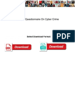 Sample Questionnaire On Cyber Crime