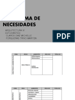 Programa de Necesidades