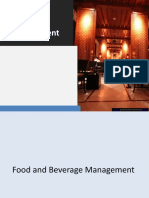 Food and Beverage Management