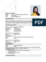 Resume From Nirjona Akther