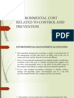 Environmental Cost Related To Control and Prevention