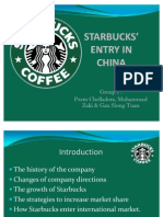 Starbucks' Entry in China (Presentation Slide)