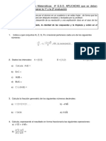 Ejercicios para La Recuperación de Mates 4º Aplicadas Mayo 2020