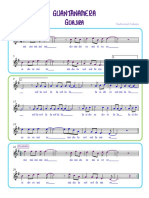 GUANTANAMERA Guajira - Partitura Melodía Completa