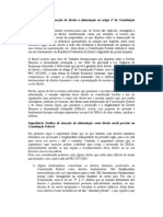 A Importancia Da Insercao Do Direito A Alimentacao No Artigo 6o Da Constituicao Federal