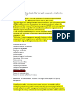 RRLS Summary (TQM) (SUSTAINABILITY)