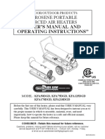 "User'S Manual and Operating Instructions": Kerosene Portable Forced Air Heaters