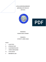 A Final Paper Requirement Abnormal Psychology (PSYCH 5) : III V: Coping Mechanism