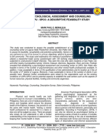 Establishing Psychological Assessment and Counseling Center at LSPU - SPCC A Descriptive Feasibility Study