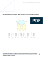 La Organización y Estructura de La Administración General Del Estado