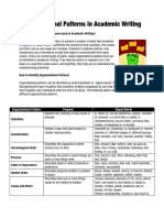 Organizational Patterns in Academic Writing