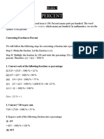 Percent: Converting Fraction To Percent