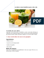 5 Receitas de Suco Detox e Seus Benefícios para o Dia A Dia