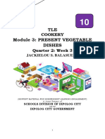 TLE Module 3: Present Vegetable Dishes: Cookery